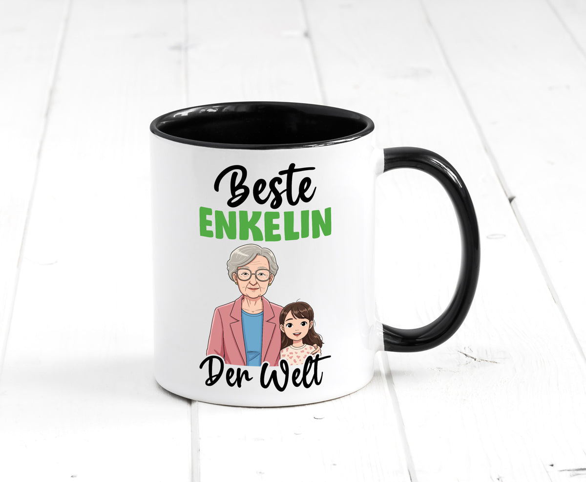 Bester Enkelin | Opa Oma Großmutter Großvater lustiger Spruch Geschenk Familie Tasse