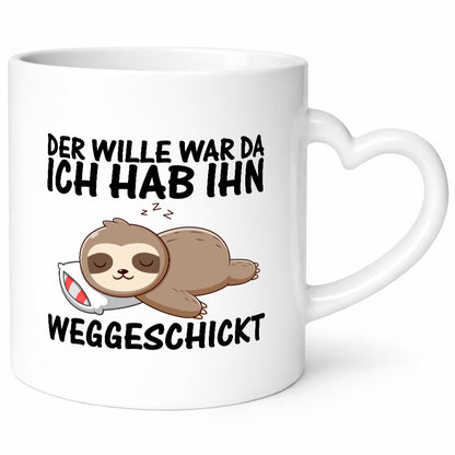 Der Wille war da | Faultier Faulpelz Schlafen Comic Humor Tierliebhaber