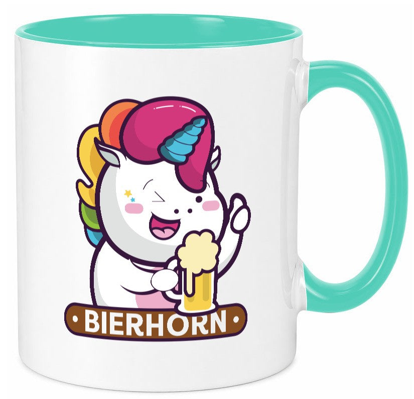 Bierhorn | Einhorn Bierglas Geschenk Humor Geschenkidee lustiger Spruch Tasse