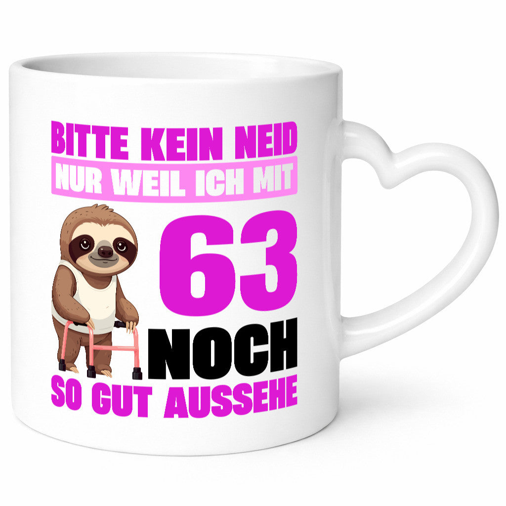63. Geburtstag | Bitte kein neid Faultier 63 Jahre lustiger Spruch Geschenk