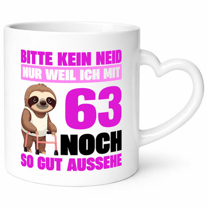 63. Geburtstag | Bitte kein neid Faultier 63 Jahre lustiger Spruch Geschenk