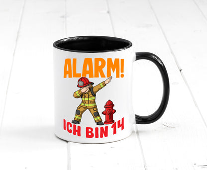 14. Geburtstag | 14 Jahre Feuerwehr Junge lustiger Spruch Geschenk Geschenkidee Tasse