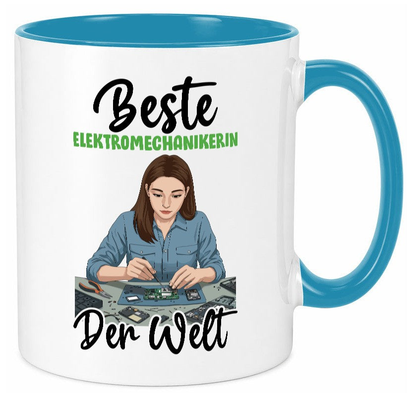 Beste Elektromechanikerin | Mechanikerin v2 Geschenkidee Humor Tasse