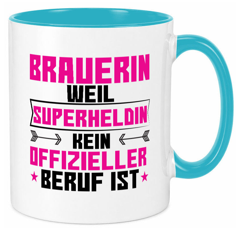 Superheldin Brauerin | Bier Brauerei Humor Geschenkidee Tasse