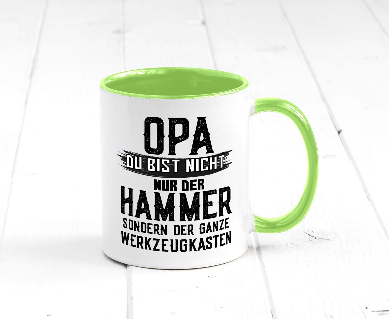 Opa ist der Hammer | Großvater Tasse Werkzeugkasten lustig Familie Geschenkidee