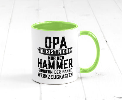 Opa ist der Hammer | Großvater Tasse Werkzeugkasten lustig Familie Geschenkidee