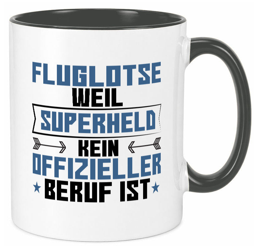 Superheld Fluglotse | Flugverkehr Flughafen Humor Geschenkidee Tasse
