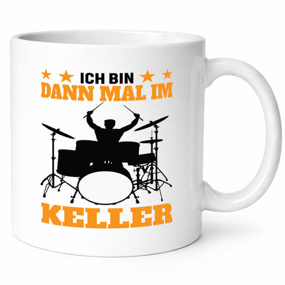 Ich bin dann mal im keller | Schlagzeug Musiker Musik lustig Humor Geschenkidee