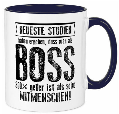 Neuste Studien: Boss | Führungskraft Vorgesetzter lustiger Spruch Geschenk Tasse