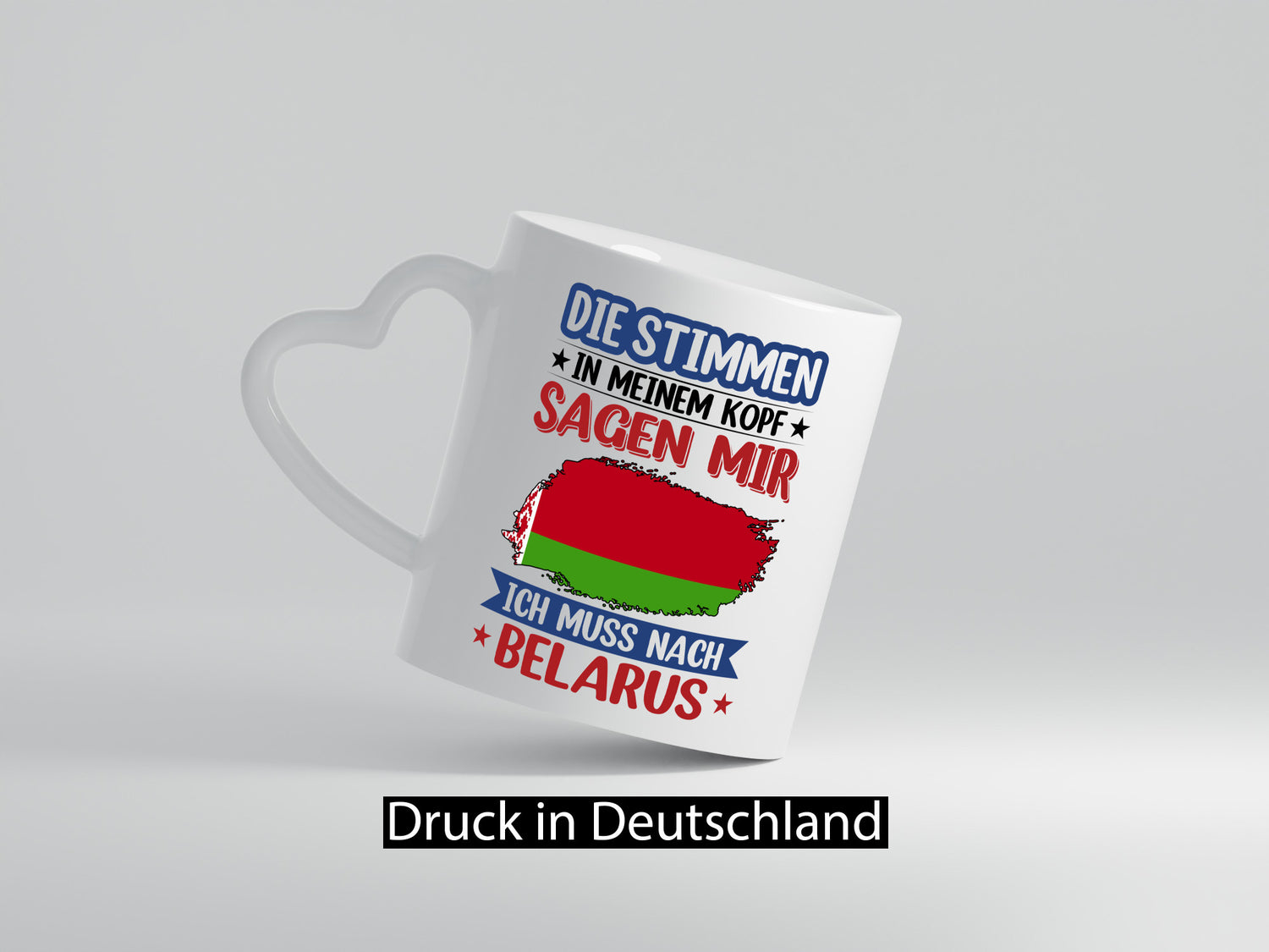 Belarus | Urlaub Stimmen in meinem Kopf Traumland v2 Geschenkidee Humor Tasse