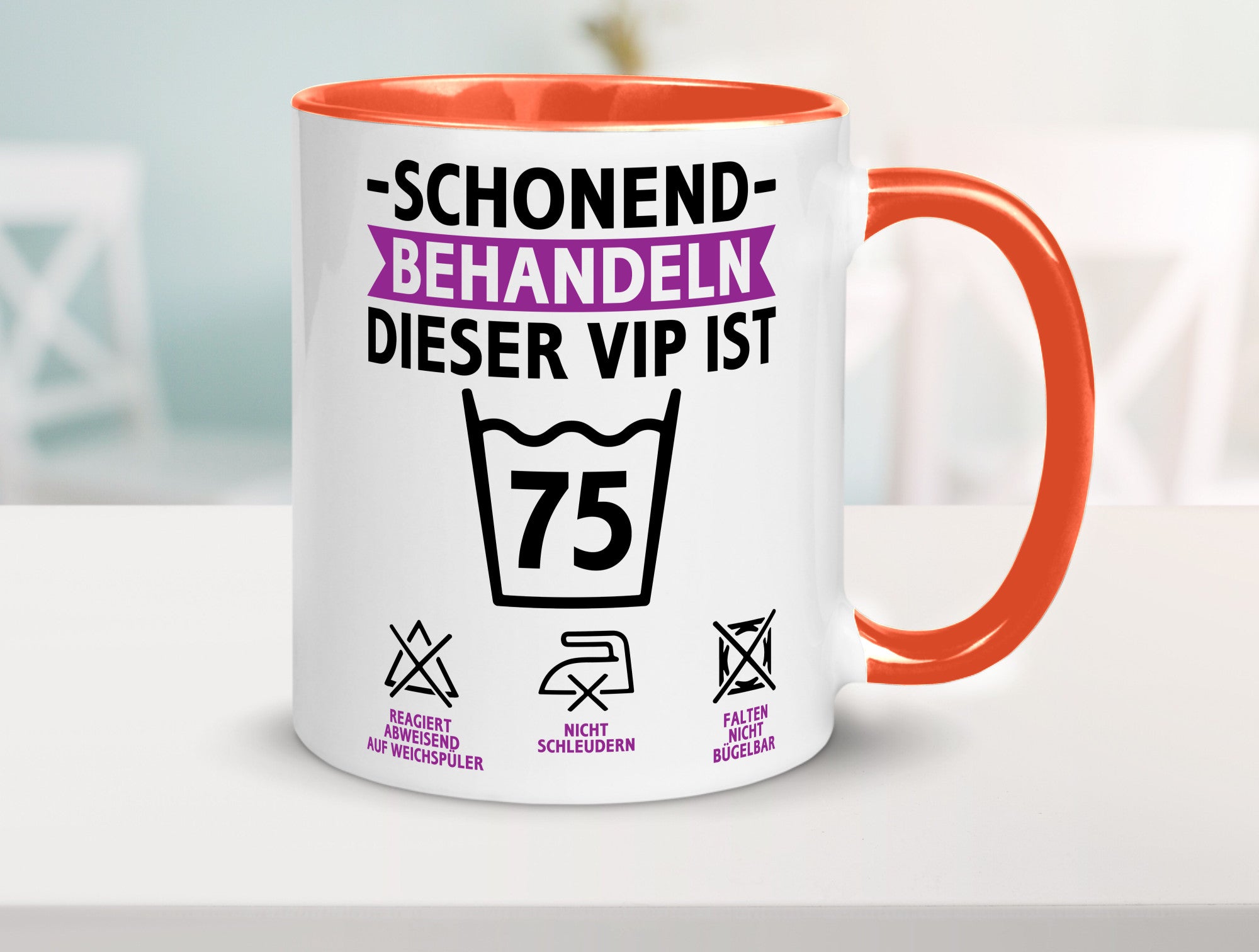 75 Geburtstag | schonend behandeln Jahre v2 lustiger Spruch Geschenk