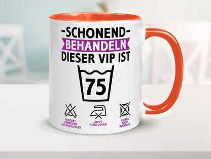 75 Geburtstag | schonend behandeln Jahre v2 lustiger Spruch Geschenk