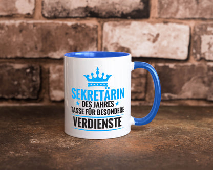 Besonderer Verdienst: Sekretärin | Büro Humor Arbeit Kollegen Geschenkidee Tasse