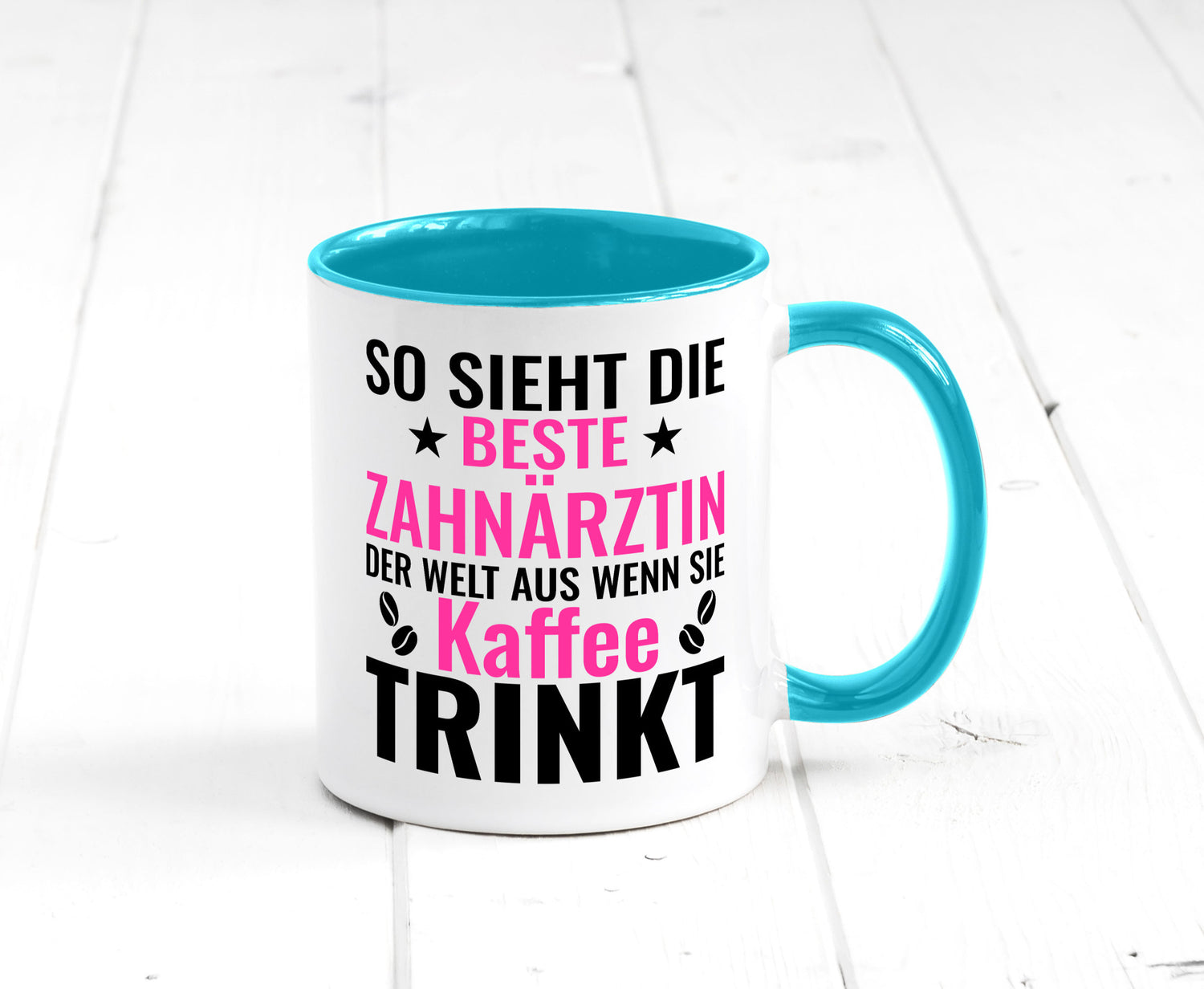 Kaffee trinkt: Zahnärztin | Zahnmedizin Beruf Geschenk Arbeit Kollegen Büro