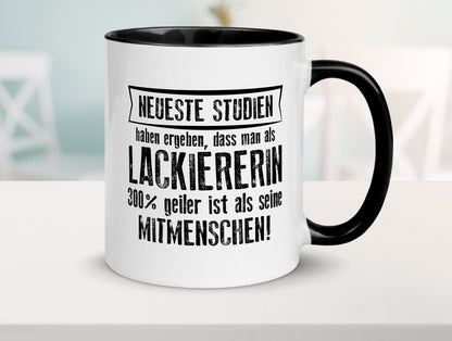 Neuste Studien: Lackiererin | lackieren Humor Geschenkidee Tasse