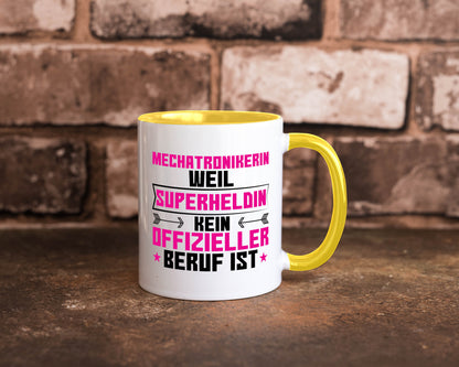 Superheldin Mechatronikerin | KFZ Werkstatt Geschenkidee Humor Tasse