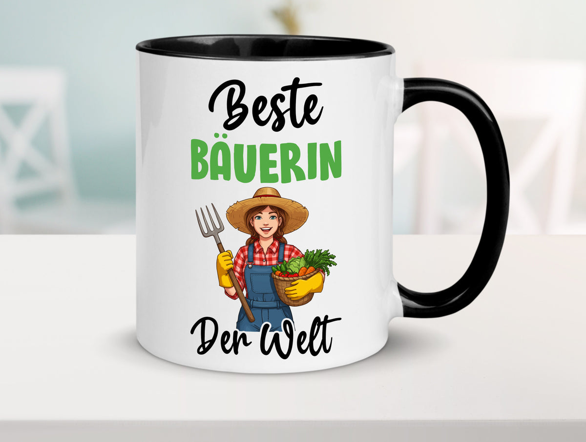 Beste Bäuerin | Bauernhof Landwirtschaft v2 Humor Geschenkidee Tasse