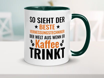 Kaffee trinkt: Vermessungstechniker | Techniker Geschenk Humor Geschenkidee