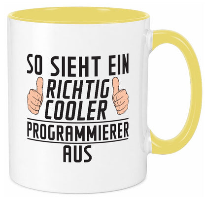 Richtig Cooler Programmierer | Software Entwickler lustiger Spruch Geschenk Tasse