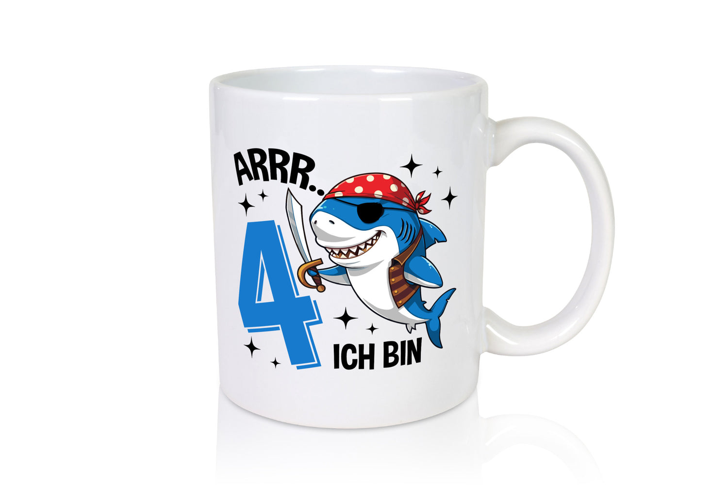 4. Geburtstag | 4 Jahre Arr Pirat Hai Piraten Humor Geschenkidee Tasse