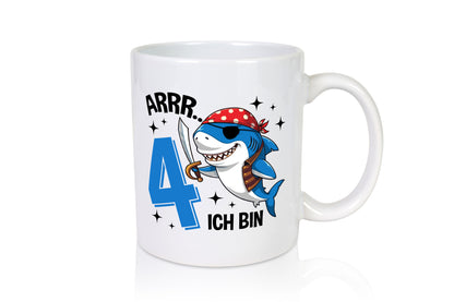 4. Geburtstag | 4 Jahre Arr Pirat Hai Piraten Humor Geschenkidee Tasse