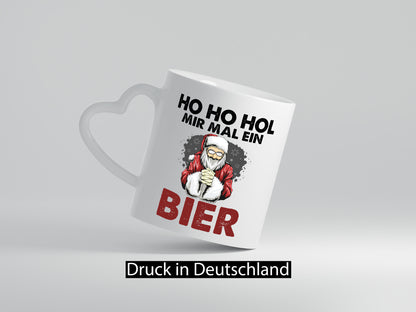 Ho Hol mir mal ein Bier | Weihnachten Geschenkidee Humor Tasse