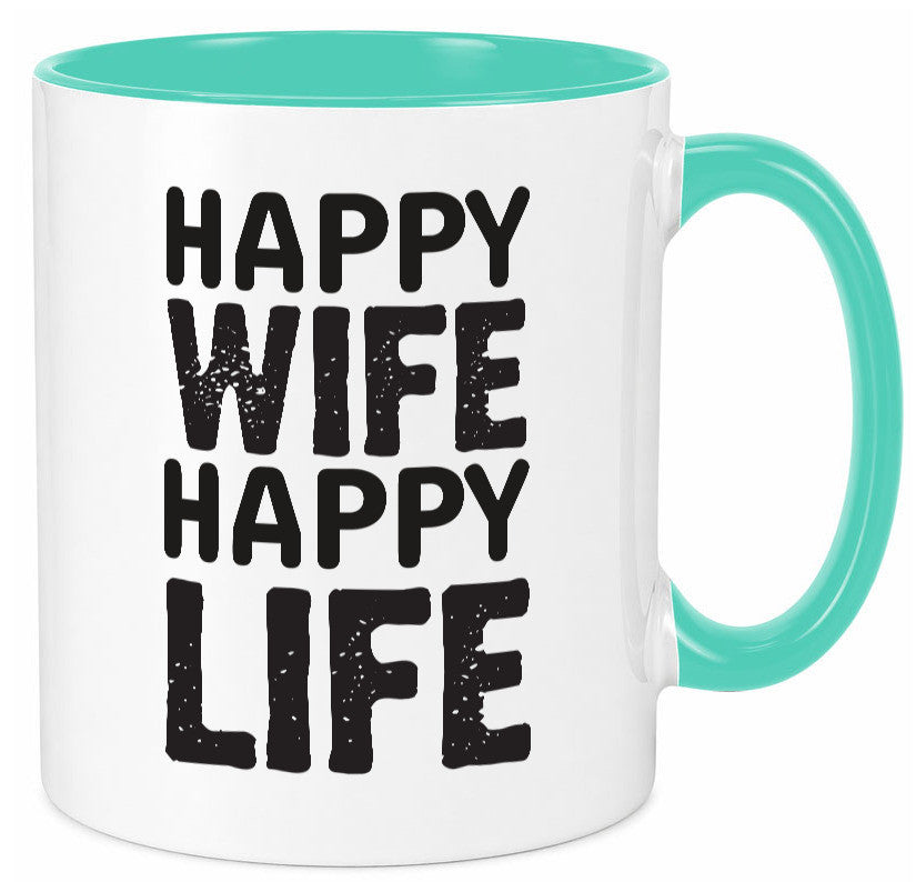 Happy Wife | Ehemann Tasse Ehefrau Humor Statement Geschenkidee