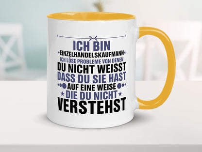 Löse Probleme: Einzelhandelskaufmann | Einzelhandel v2 Humor Geschenkidee Tasse