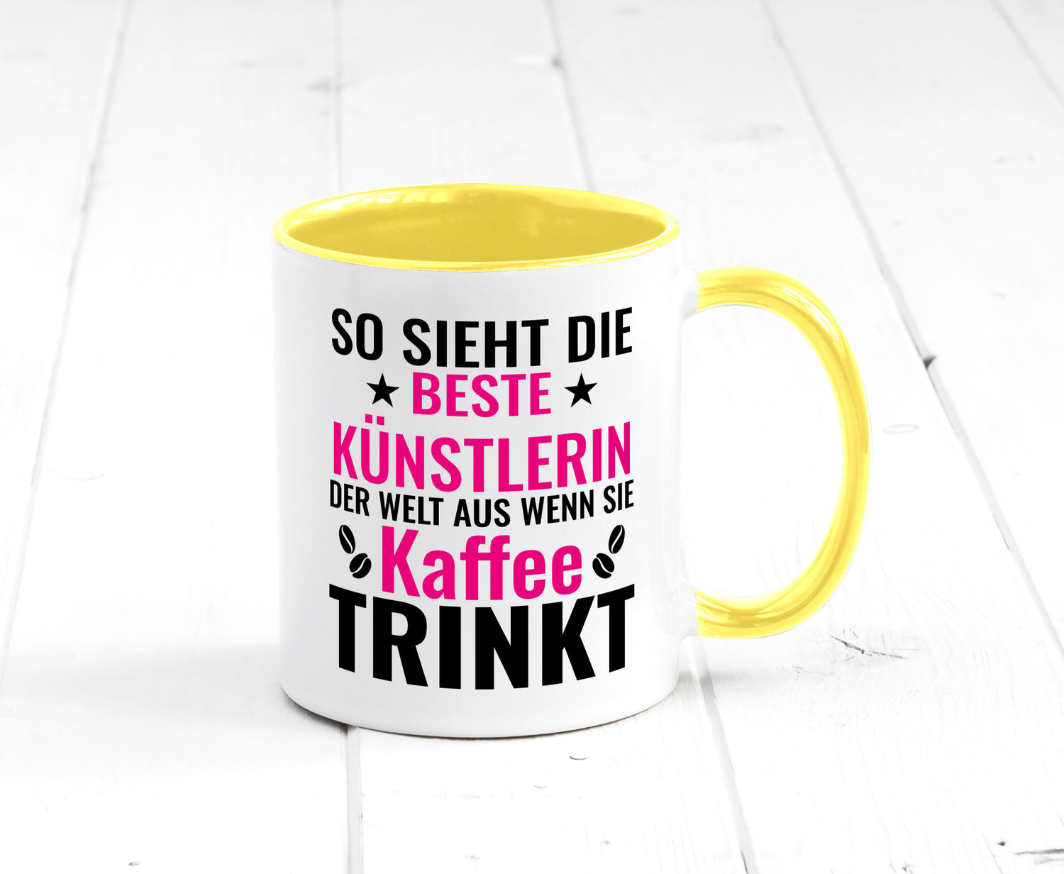 Kaffee trinkt: Künstlerin | Kunst Geschenk Humor Geschenkidee lustiger Spruch