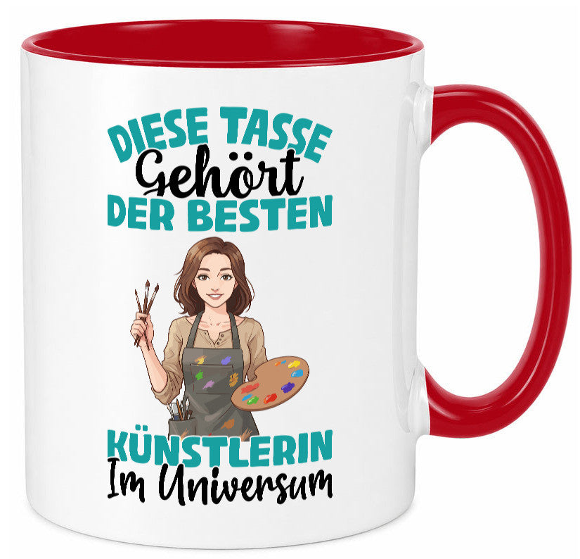 Im Universum: Künstlerin | Kunst lustig Humor Geschenkidee Geschenk Tasse
