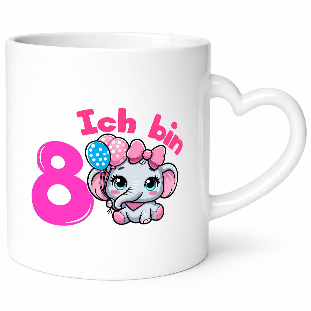 8. Geburtstag | 8 Jahre Elefant Mädchen Humor Geschenkidee Tasse