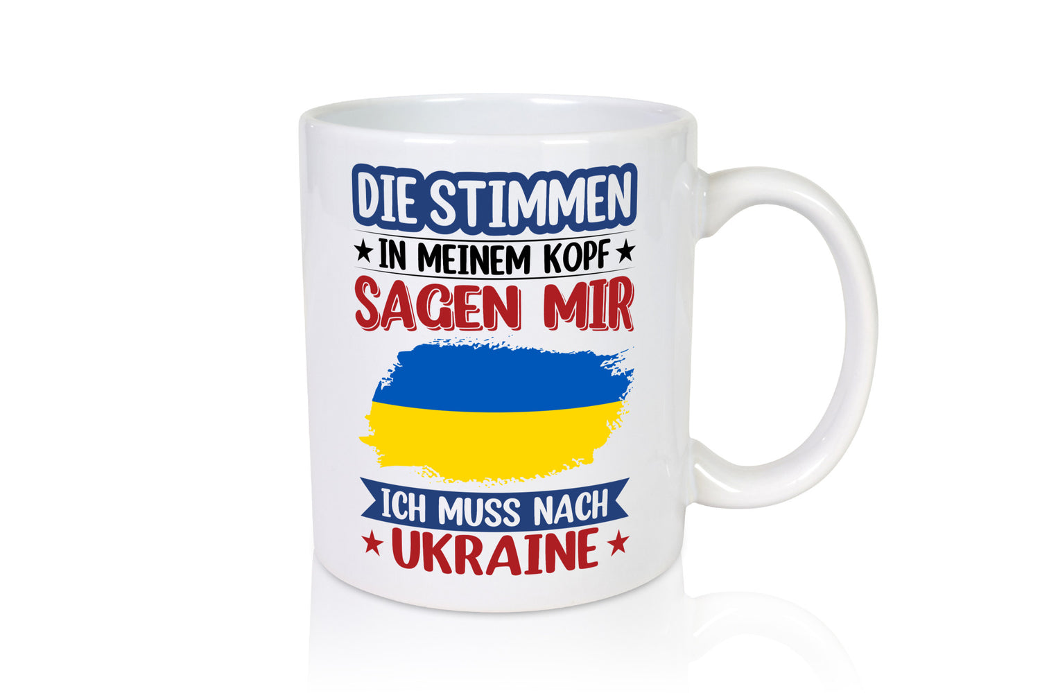 Ukraine | Urlaub Stimmen in meinem Kopf Traumland v2 Geschenkidee Humor Tasse