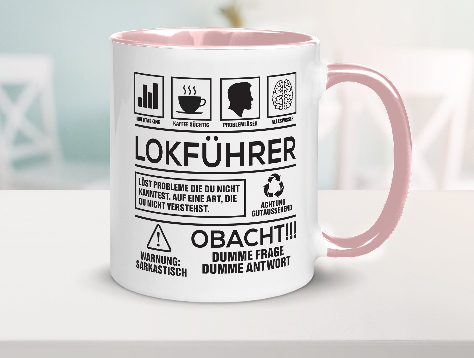 Achtung Probleme Lokführer | Zug Beruf lustiger Spruch Geschenk Arbeit Kollegen