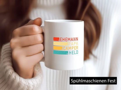 Ehemann | Papa Camper Held Camping Natur Humor Geschenkidee Tasse