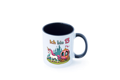 13. Geburtstag | Prinzessin in Kutsche Einhorn Geschenk Geschenkidee lustiger Tasse