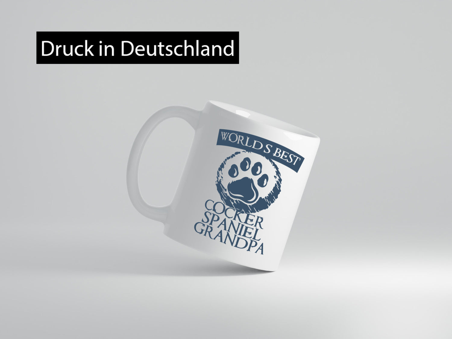 Best Cockerspaniel Grandpa | Abdruck Hundepfote Geschenkidee Tierliebhaber