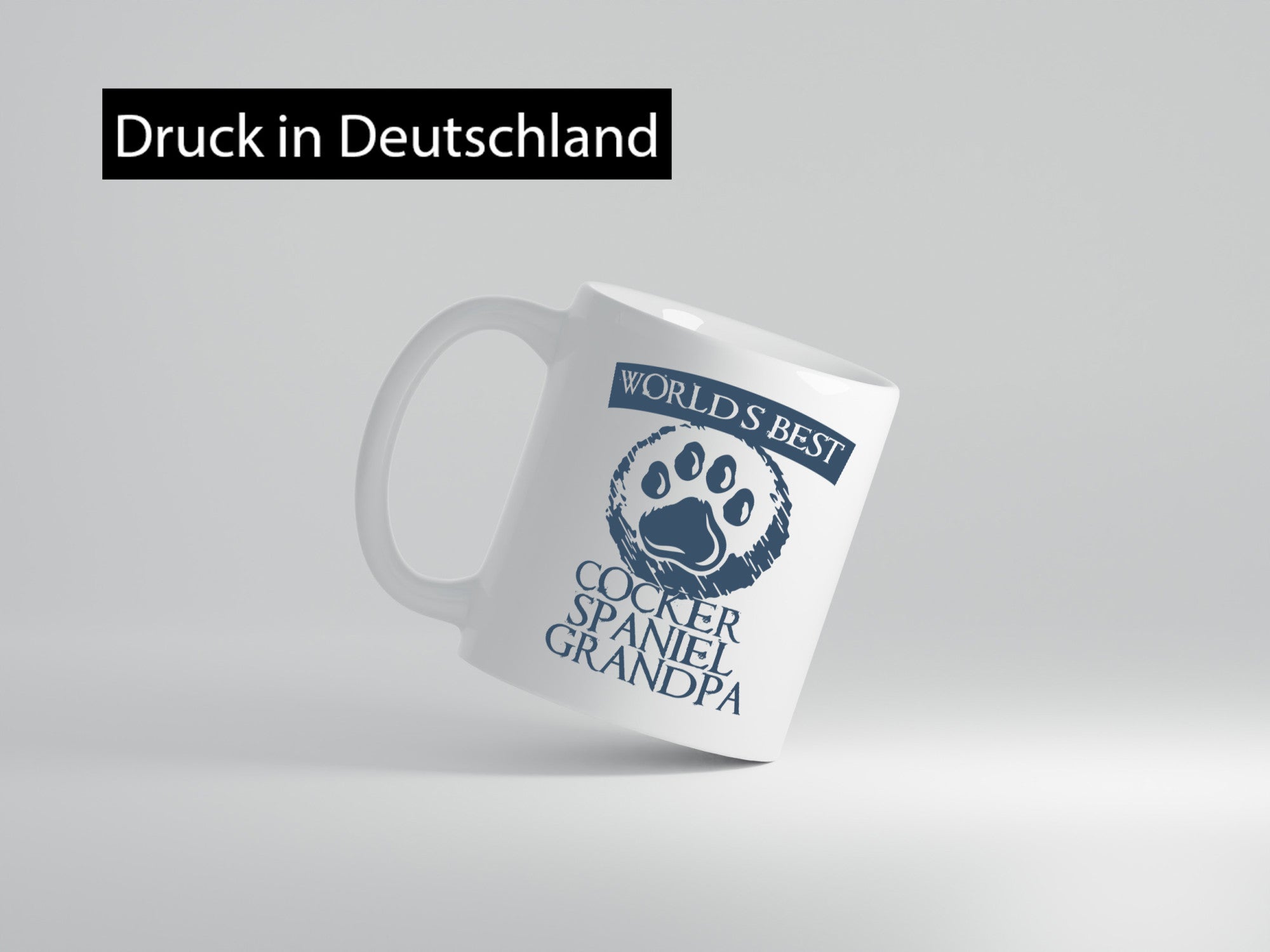 Best Cockerspaniel Grandpa | Abdruck Hundepfote Geschenkidee Tierliebhaber