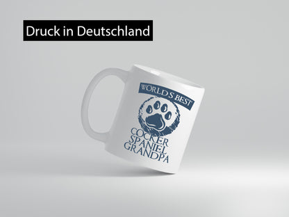 Best Cockerspaniel Grandpa | Abdruck Hundepfote Geschenkidee Tierliebhaber