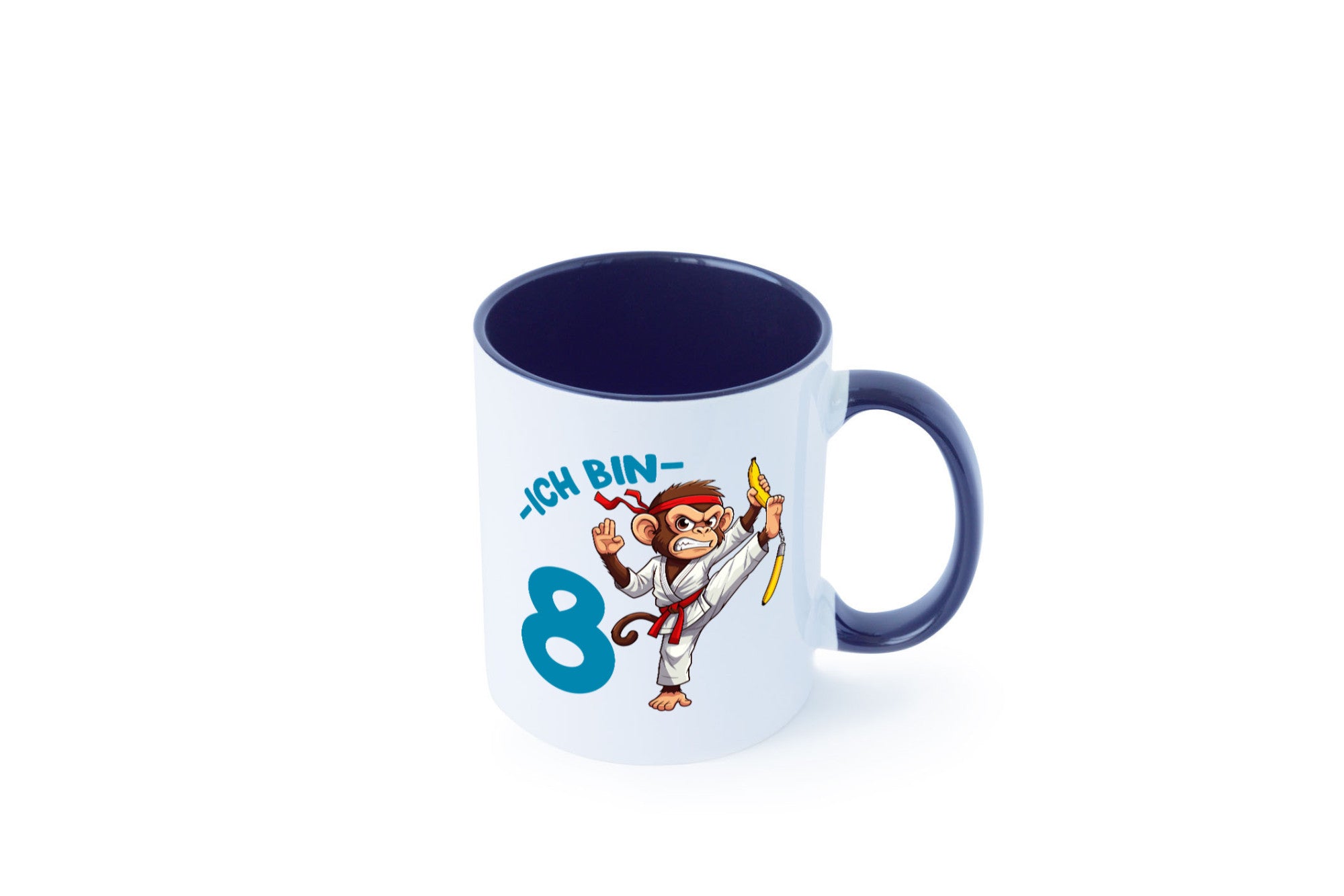 Ich bin 8 | 8. Geburtstag Karate Kampfsport Affe lustiger Spruch Geschenk