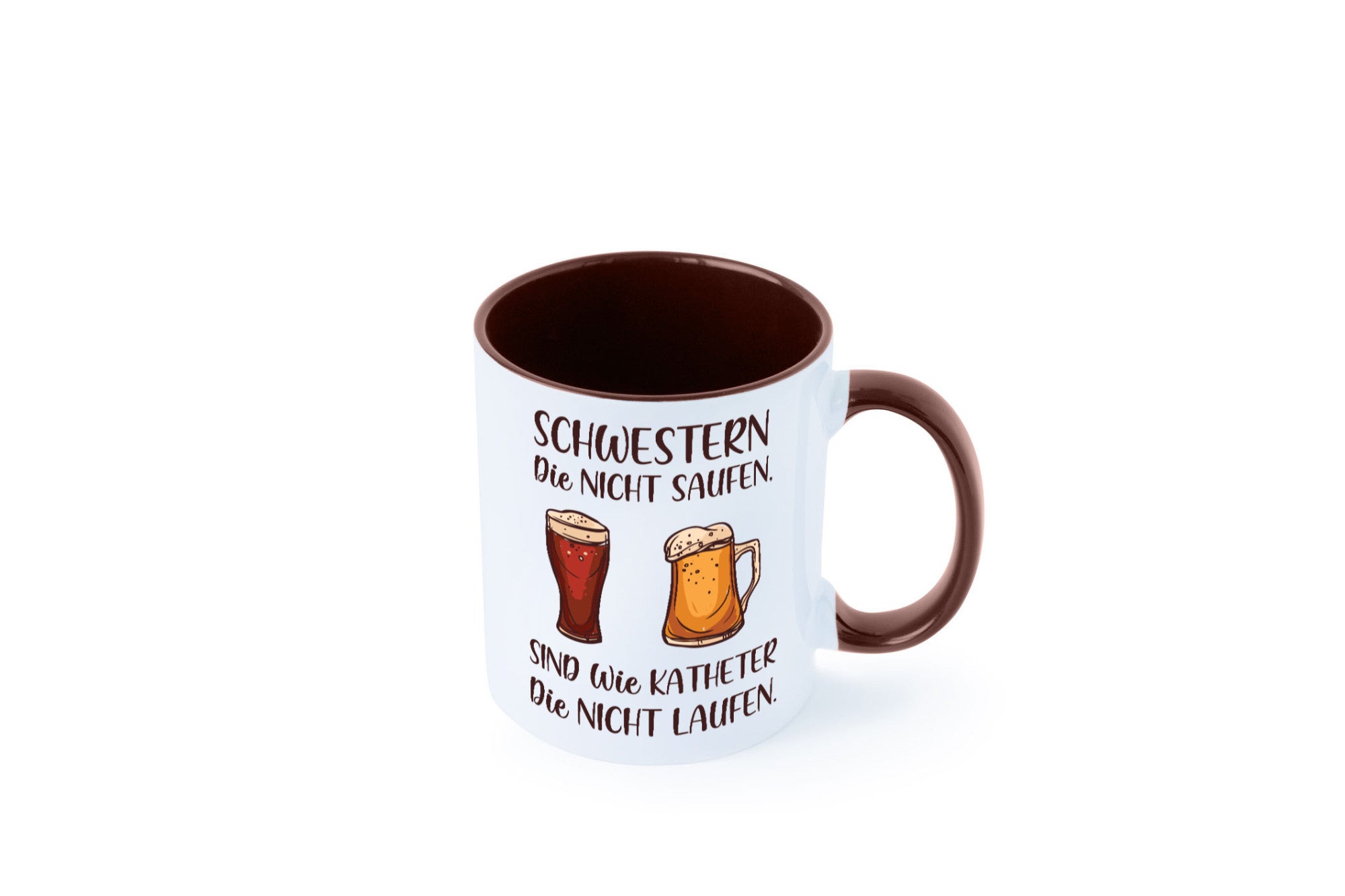 Schwestern die nicht saufen, Katheder laufen | Gläser lustiger Spruch Geschenk