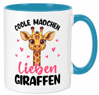 Coole Mädchen lieben Giraffen | Giraffe Geschenk Humor Geschenkidee lustiger Tasse