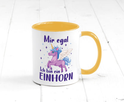 Mir egal, ich bin ein Einhorn | lustig Humor Geschenkidee Geschenk Tasse