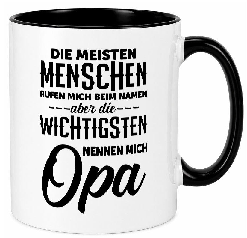 Die wichtigsten nennen mich Opa | Großvater Enkelkinder lustiger Spruch Tasse