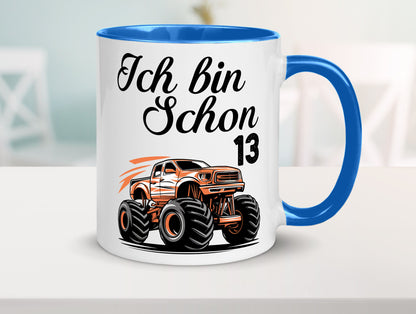 13. Geburtstag | Monster truck 13 Jahre Geschenkidee Humor Tasse
