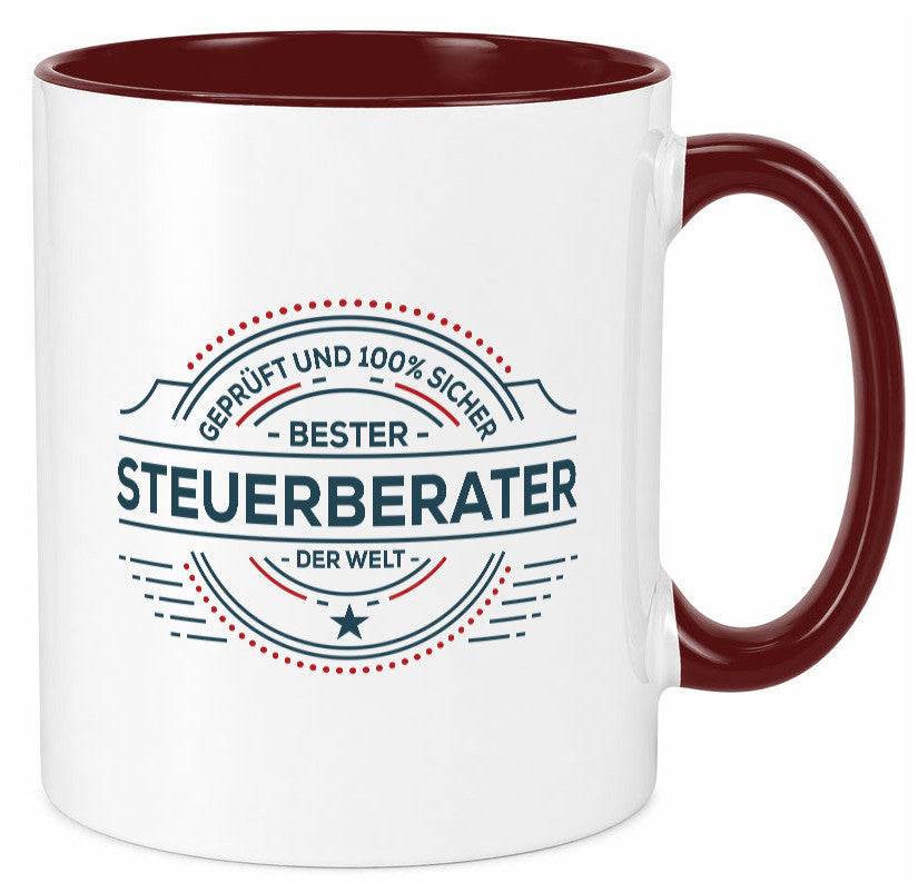 Geprüft und sicher: Steuerberater | Steuern Geschenk Humor Geschenkidee Tasse