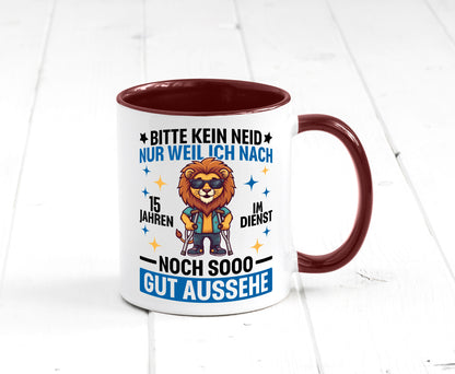 15 Jahre im Dienst | Arbeitsjubiläum Arbeit lustig Kollegen Büro Geschenk Tasse