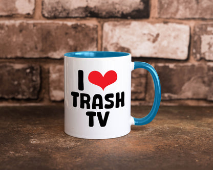 I love Trash TV | v2 lustig Humor Geschenkidee Geschenk Tasse