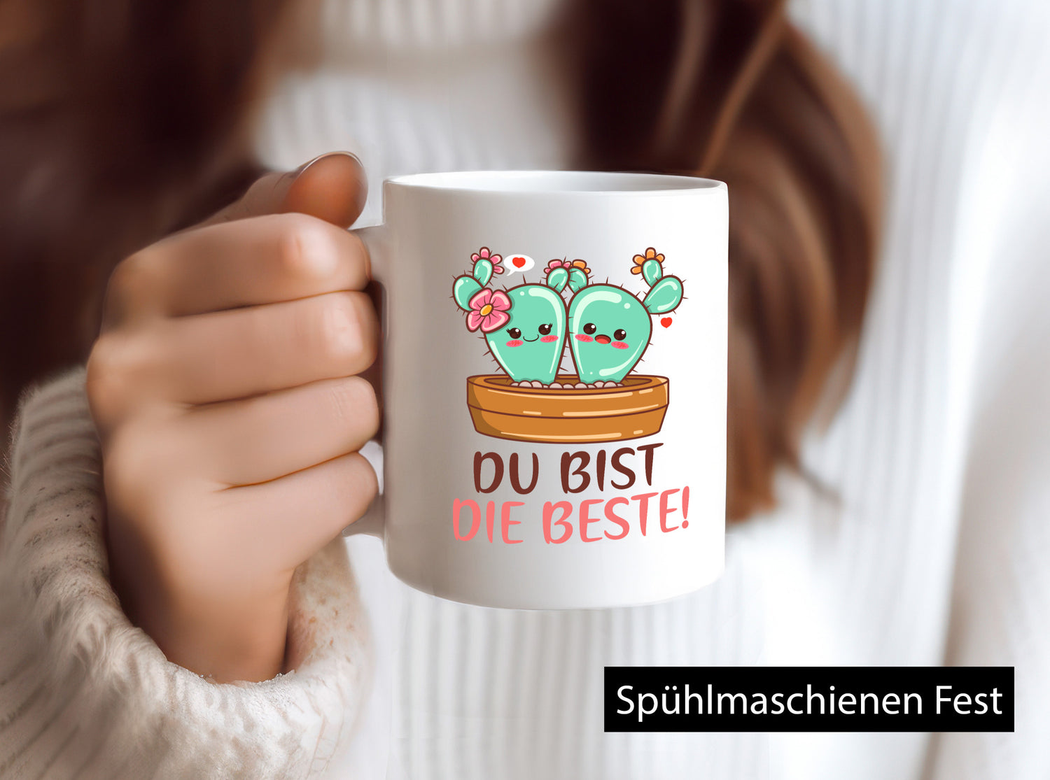 Du bist die Beste | Freundin Kaktus Best Freinds Geschenk Humor Geschenkidee