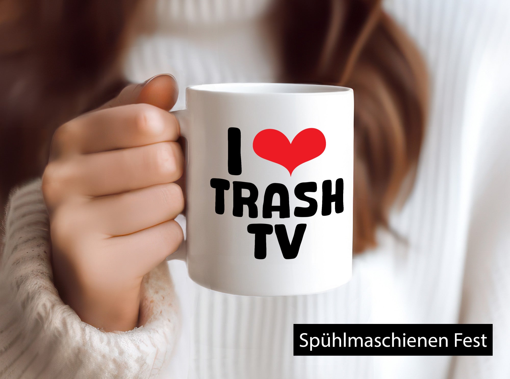 I love Trash TV | v2 lustig Humor Geschenkidee Geschenk Tasse