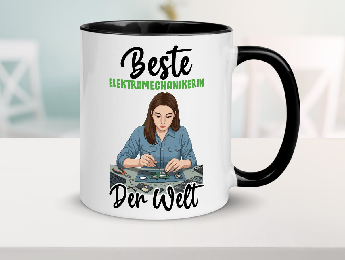 Beste Elektromechanikerin | Mechanikerin v2 Geschenkidee Humor Tasse